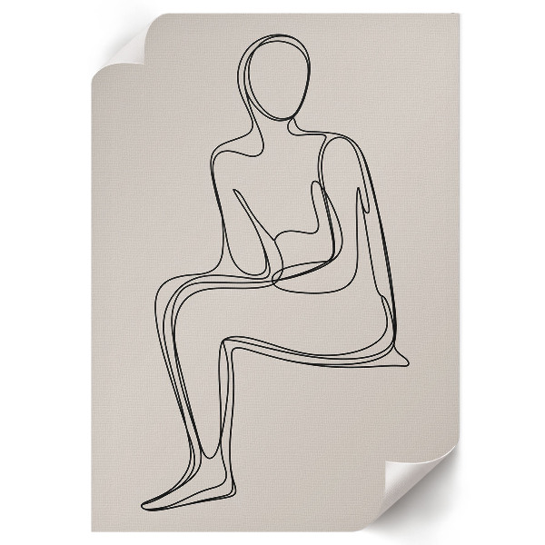 Wydruk na płótnie Lineart postaci