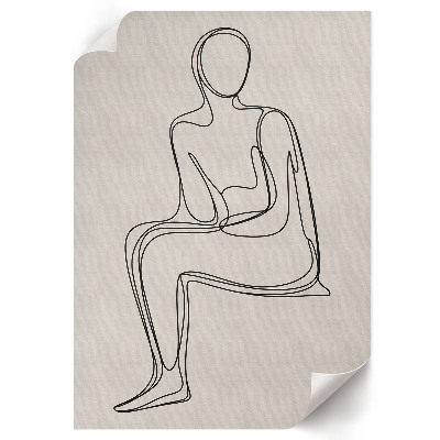 Wydruk na płótnie Lineart postaci