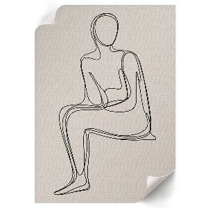 Wydruk na płótnie Lineart postaci