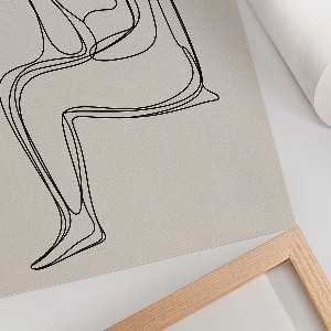 Wydruk na płótnie Lineart postaci