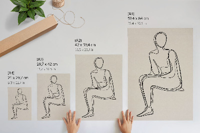 Wydruk na płótnie Lineart postaci