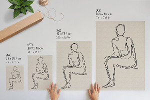 Wydruk na płótnie Lineart postaci