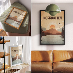 Plakat premium Norrbotten ilustracja
