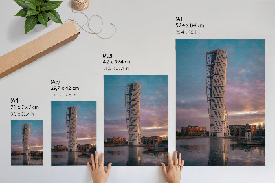 Plakat premium Zakręcona wieża