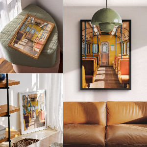 Dekoracyjny plakat ścienny Wnętrze wagonu