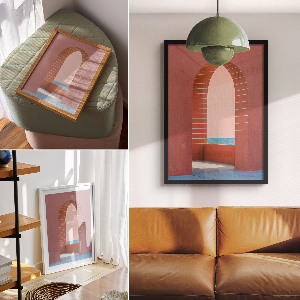 Wydruk na płótnie Pastelowa architektura