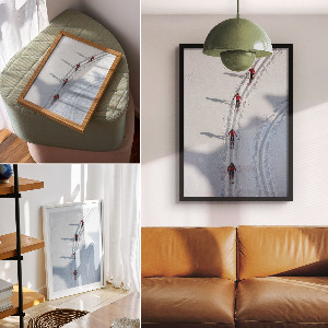 Dekoracyjny plakat ścienny Narciarska przygoda