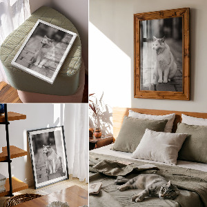 Grafika na ścianę Ziewający kot