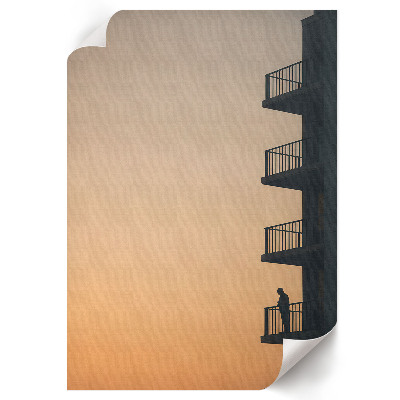 Plakat premium Wieczorny balkon