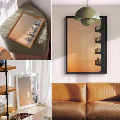 Plakat premium Wieczorny balkon