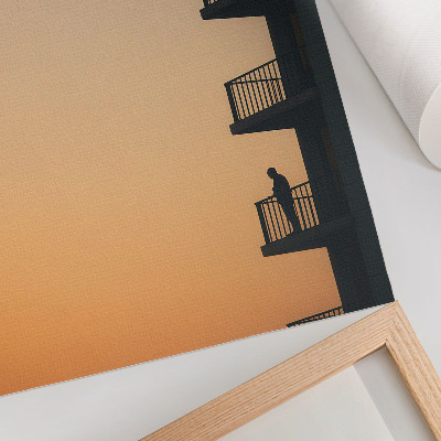 Plakat premium Wieczorny balkon