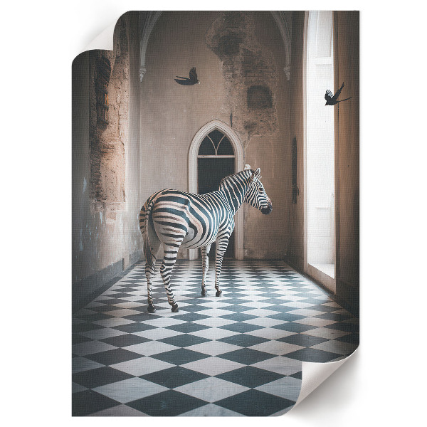 Grafika na ścianę Zebra w architekturze
