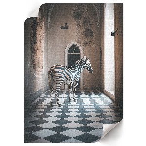 Grafika na ścianę Zebra w architekturze