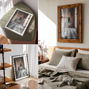 Grafika na ścianę Zebra w architekturze