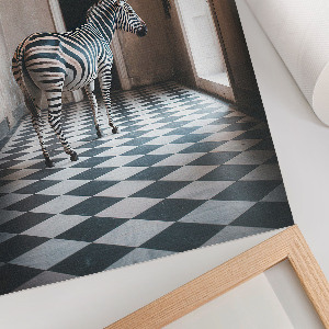 Grafika na ścianę Zebra w architekturze