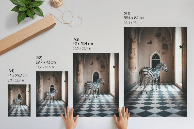 Grafika na ścianę Zebra w architekturze