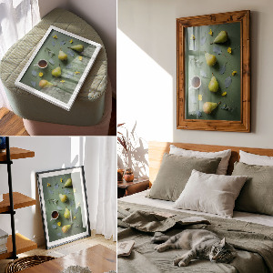 Wydruk na płótnie Kompozycja gruszek