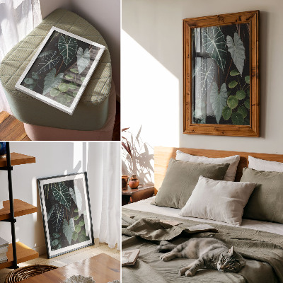 Plakat premium Zielone liście