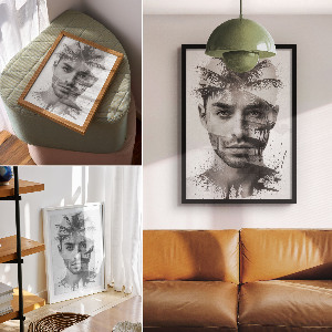 Plakat premium Atrakcyjny mężczyzna