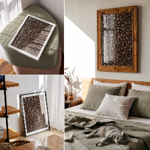 Grafika na ścianę Ziarna kawy