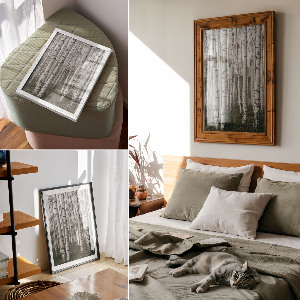 Grafika na ścianę Brzozy i spokój