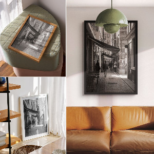 Plakat premium Miejska uliczka