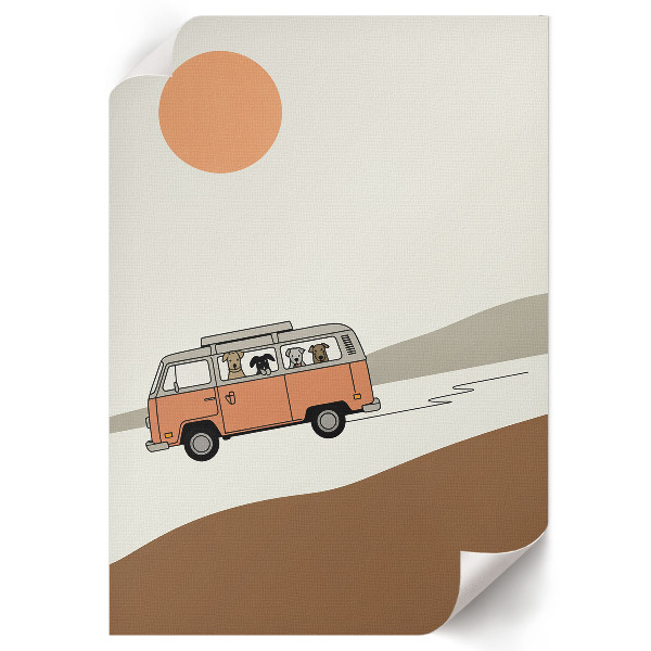 Wydruk na płótnie Radosna podróż