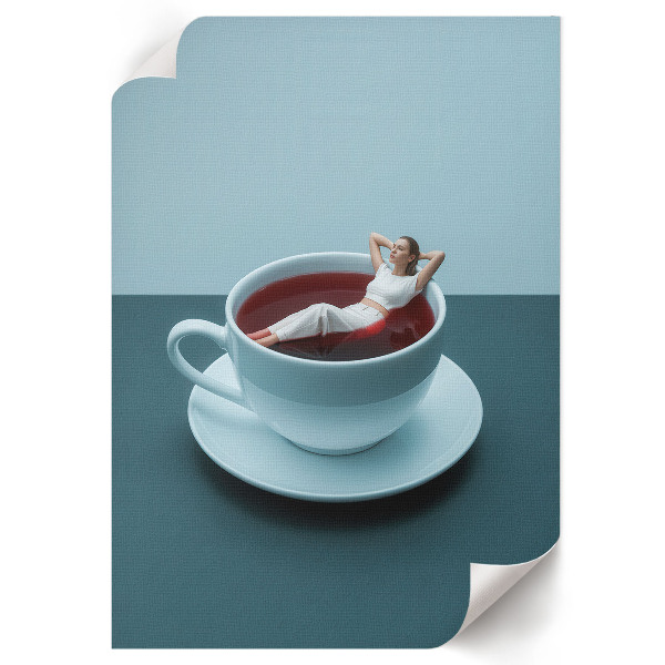 Plakat premium Kąpiel w kawie