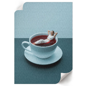 Plakat premium Kąpiel w kawie