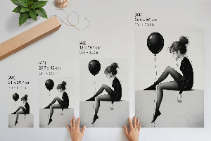 Dekoracyjny plakat ścienny Dziewczyna z balonem