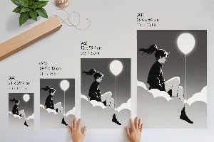 Grafika na ścianę Dziewczyna i balon