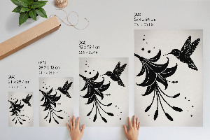 Wydruk na płótnie Koliber i kwiat