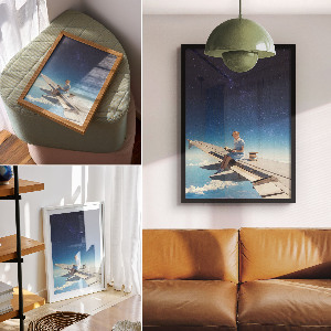 Dekoracyjny plakat ścienny Kosmiczna lektura