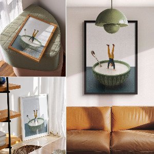 Grafika na ścianę Figurka na mleku