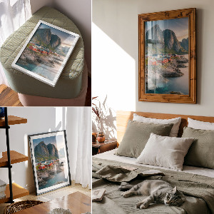 Dekoracyjny plakat ścienny Górska osada