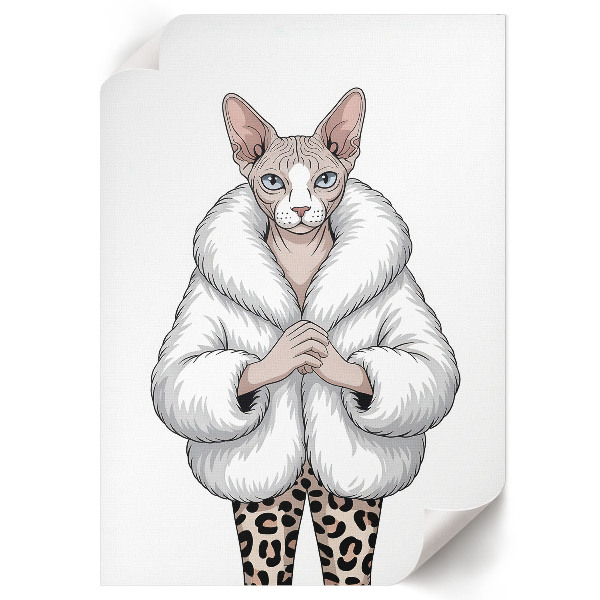 Grafika na ścianę Stylowy kot