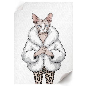 Grafika na ścianę Stylowy kot