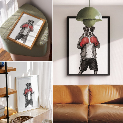 Plakat premium Bokser pies