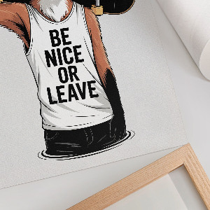 Wydruk na płótnie Lis z deskorolką