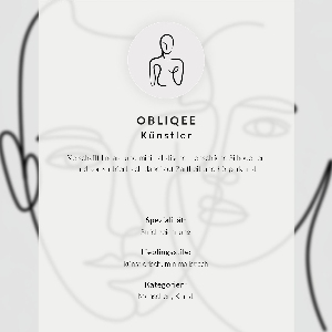 Grafika na ścianę Line art twarzy