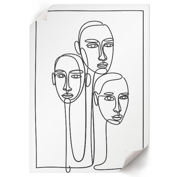 Wydruk na płótnie Line art postaci