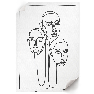 Wydruk na płótnie Line art postaci