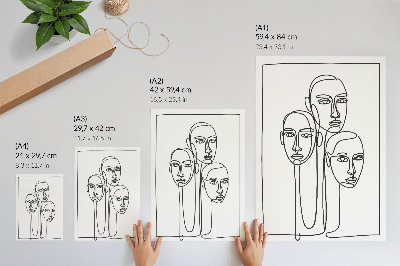 Wydruk na płótnie Line art postaci