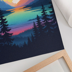 Wydruk na płótnie Górski zachód