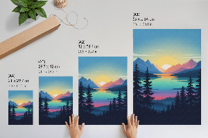 Wydruk na płótnie Górski zachód