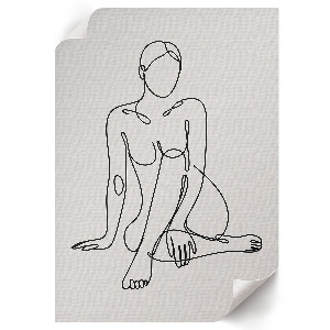 Wydruk na płótnie Line art kobiety