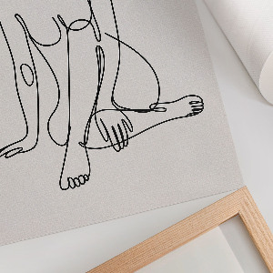 Wydruk na płótnie Line art kobiety