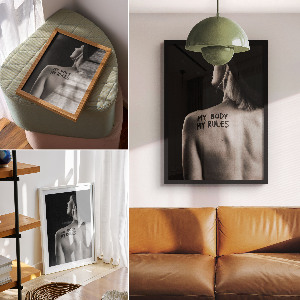 Grafika na ścianę My body My rules