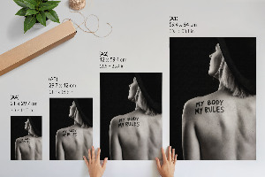 Grafika na ścianę My body My rules