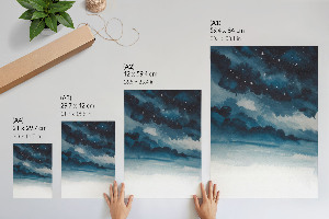 Dekoracyjny plakat ścienny z motywem nocnego nieba